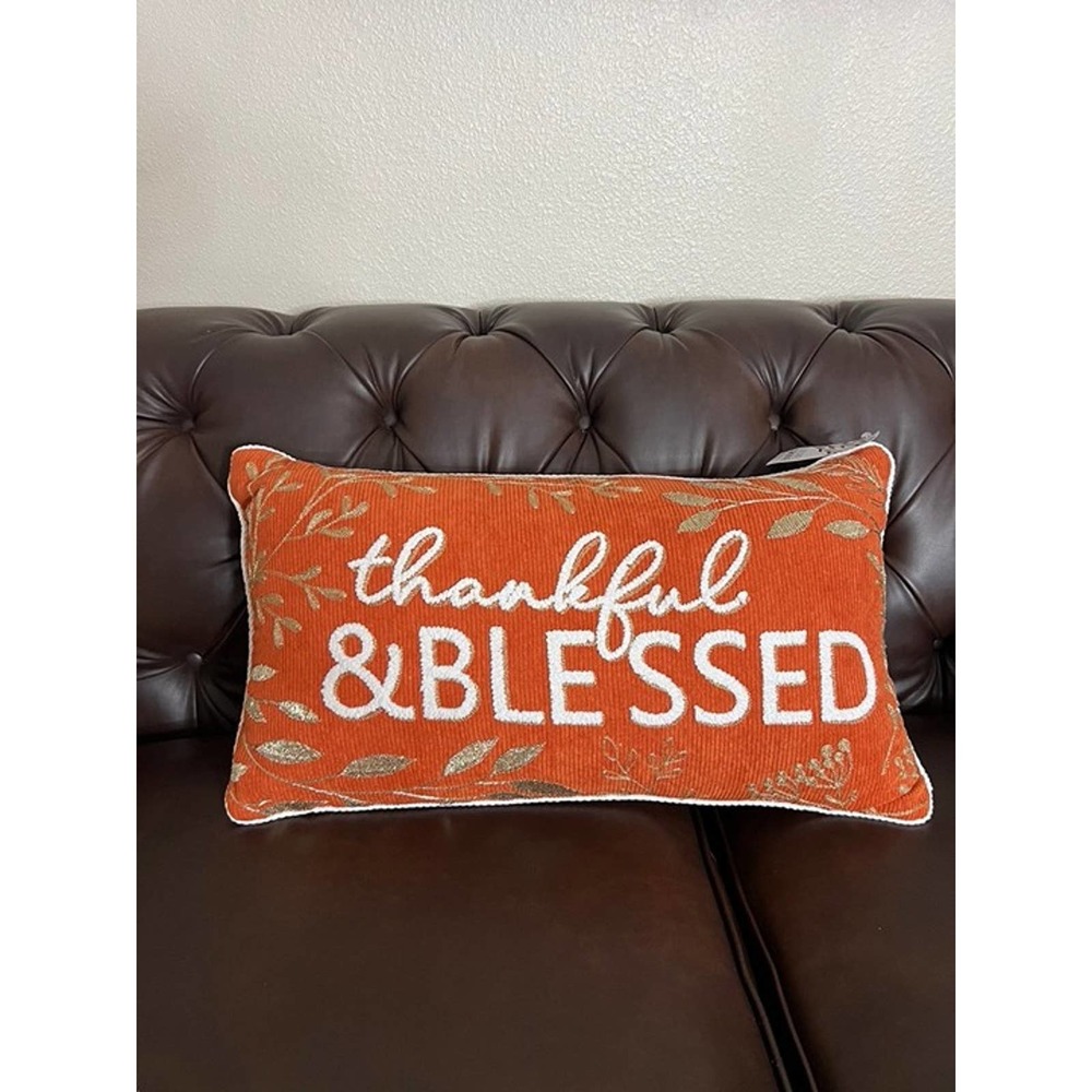 Thankful and Blessed Fall Pillow